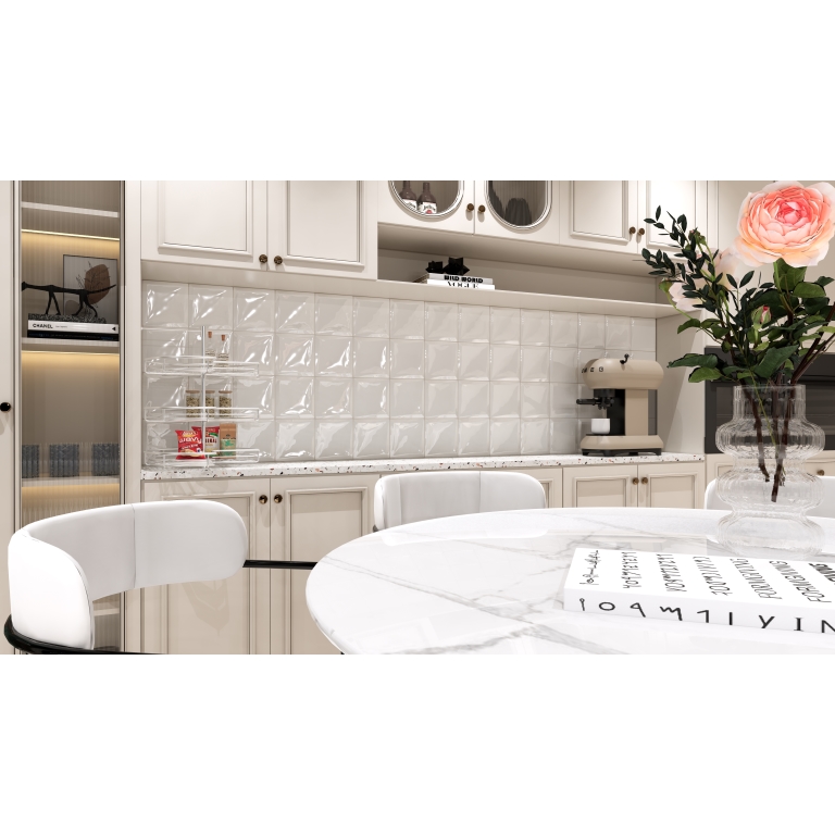 PLURIFY - 6X6 WAVE, WHITE, GLOSSY